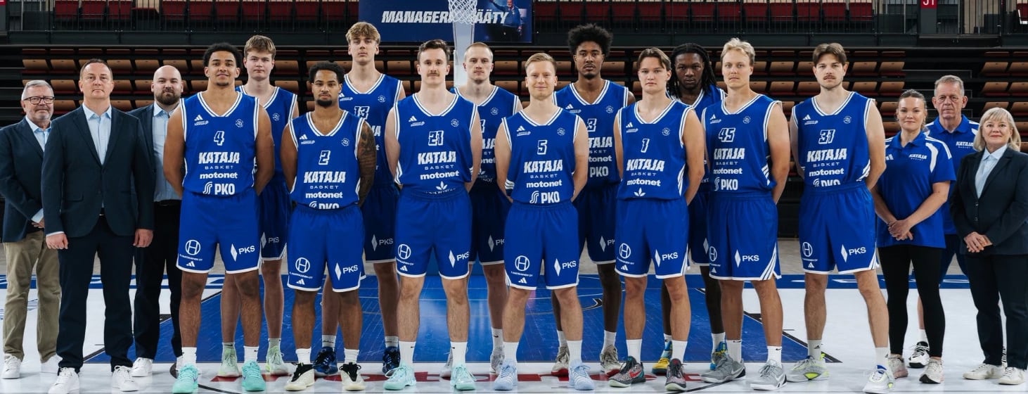 Kataja Basketin joukkue ja taustahenkilöt kaudella 2026–27