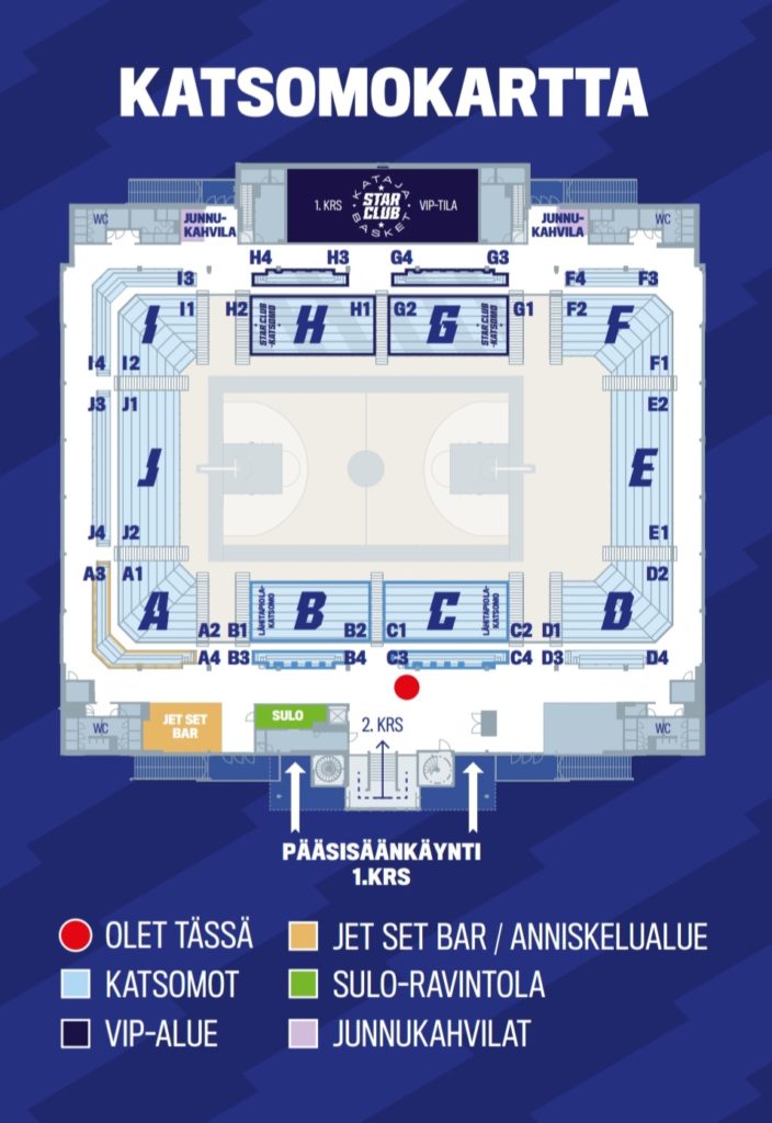 Katsomokartta - KatajaBasket.fi